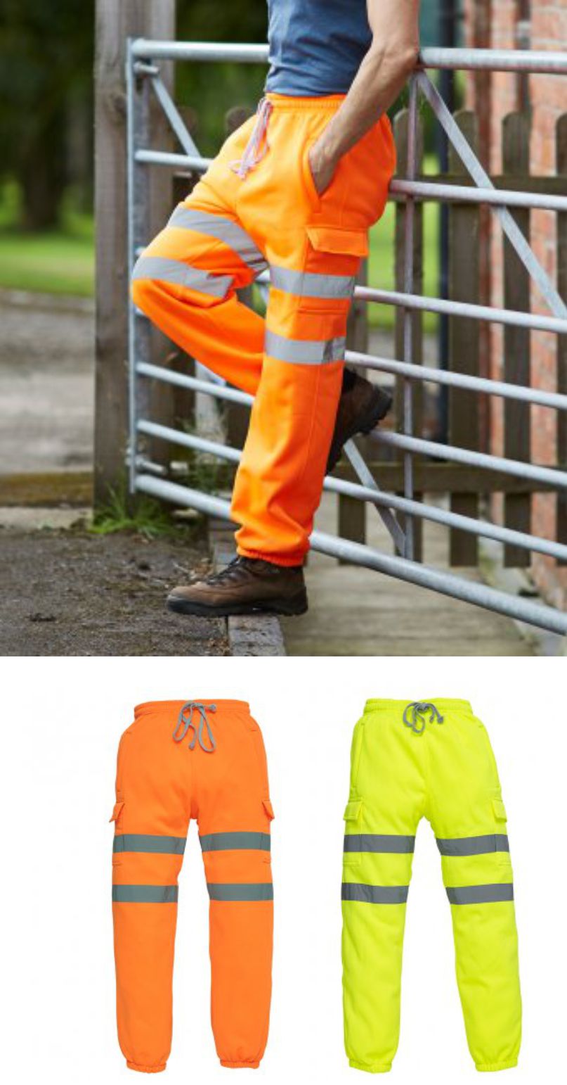 YK034 Yoko Hi-Vis Jog Pants  YK034 Yoko Hi-Vis Jog Pants